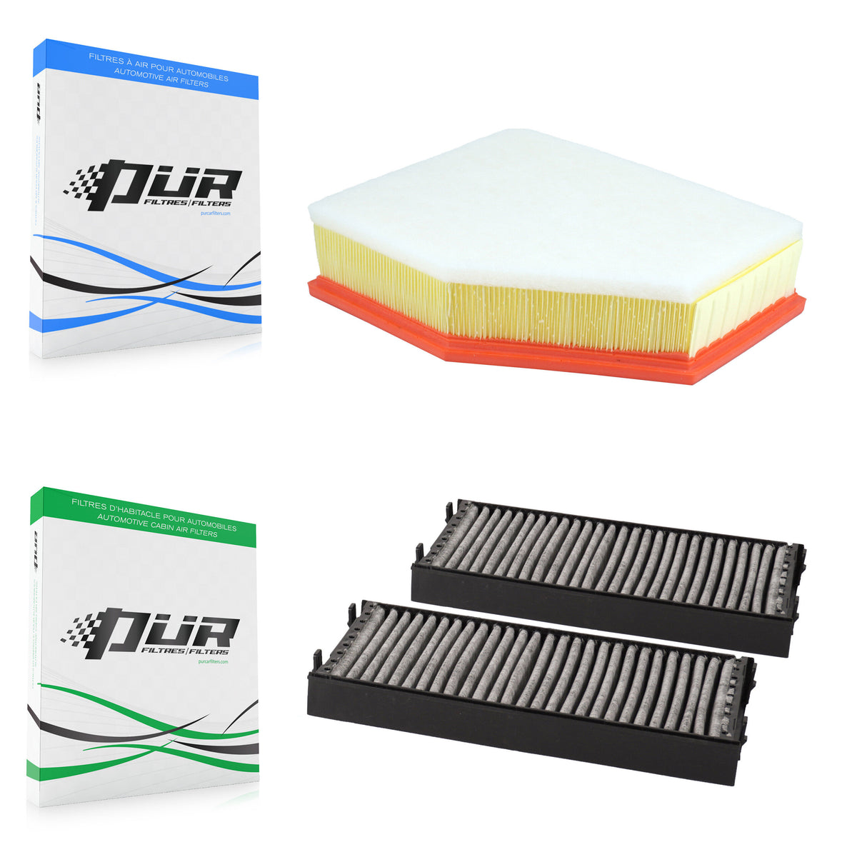 1x Air + 1x Cabin Filter (2 Total) Kit For BMW X5 3.0L With O.E. Part Number 13718577170 KFL-103201