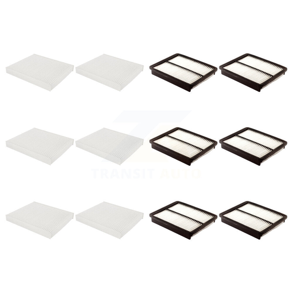 6x Air + 6x Cabin Filter (12 Total) Kit For 2015 Hyundai Sonata 2.4L with GAS engine KFL-103657