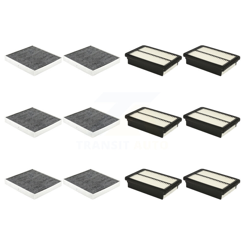 6x Air + 6x Cabin Filter (12 Total) Kit For 2024-2025 Hyundai Kona KFL-103662