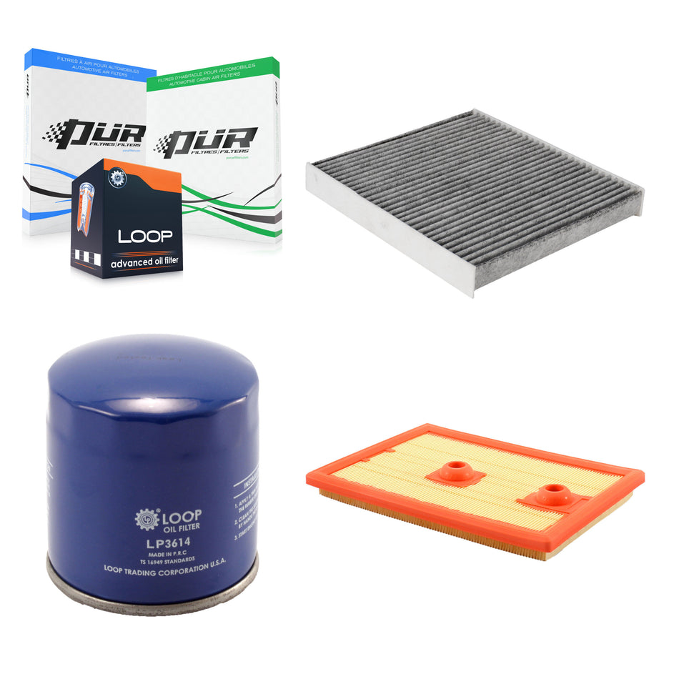 1x Air + 1x Cabin + 1x Engine Oil Filter Filter (3 Total) Kit For KFM-100038