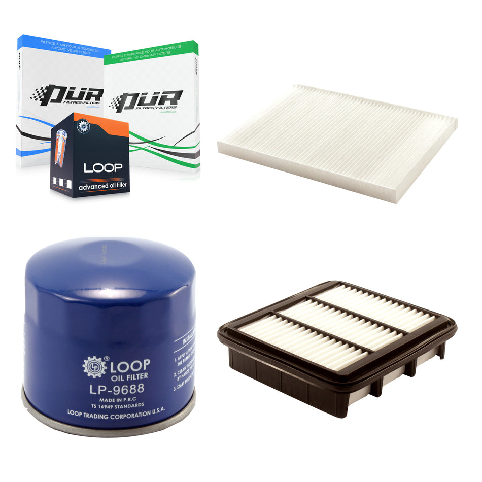 1x Air + 1x Cabin + 1x Engine Oil Filter Filter (3 Total) Kit For Hyundai Elantra KFM-100086