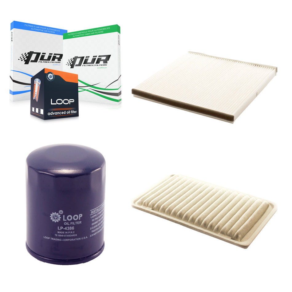 1x Air + 1x Cabin + 1x Engine Oil Filter Filter (3 Total) Kit For Toyota Camry Solara KFM-100155