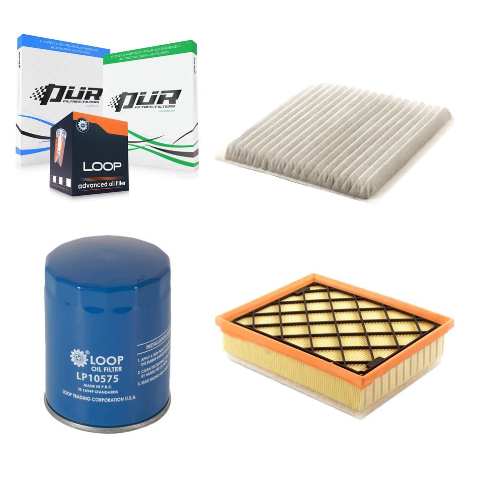 1x Air + 1x Cabin + 1x Engine Oil Filter Filter (3 Total) Kit For Ford Edge To 01 19 15 KFM-100268