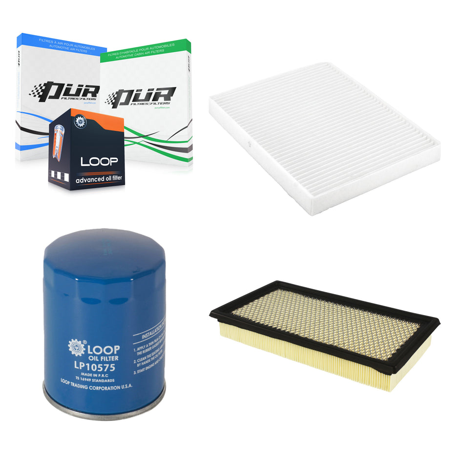 1x Air + 1x Cabin + 1x Engine Oil Filter Filter (3 Total) Kit For Ford Explorer Flex MKT KFM-100271