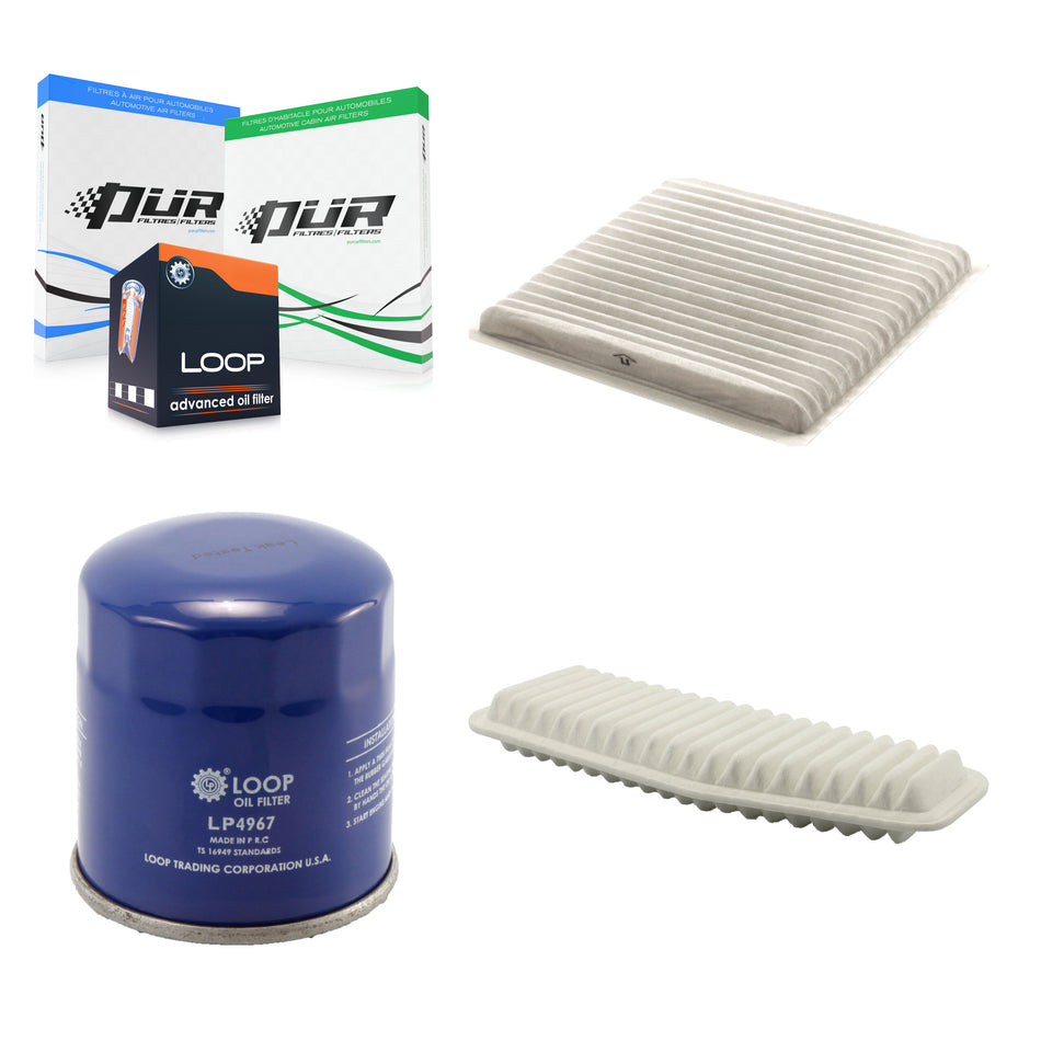 1x Air + 1x Cabin + 1x Engine Oil Filter Filter (3 Total) Kit For 01-03 Toyota RAV4 2.0L KFM-100281