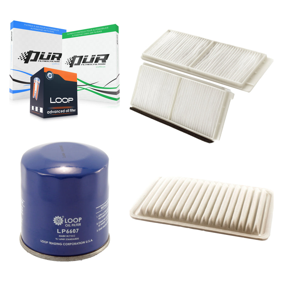 1x Air + 1x Cabin + 1x Engine Oil Filter Filter (3 Total) Kit For 2011-2014 Mazda 2 KFM-100290