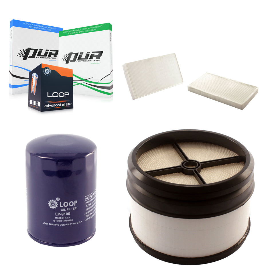 1x Air + 1x Cabin + 1x Engine Oil Filter Filter (3 Total) Kit For GMC Chevrolet Sierra HD KFM-100361