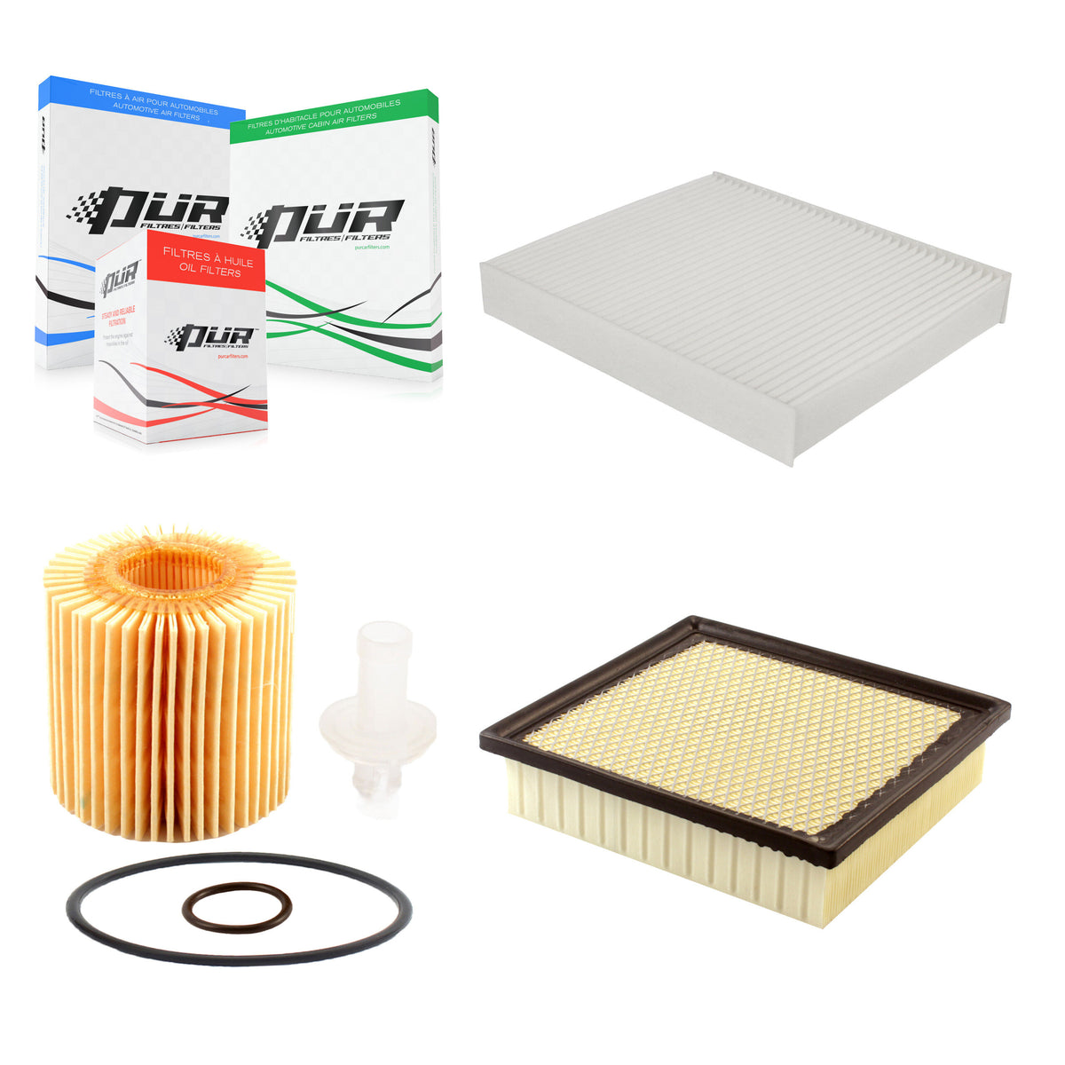 1x Air + 1x Cabin + 1x Engine Cartridge Oil Filter (3 Total) Kit For Lexus RX350 RX350L KFM-100389