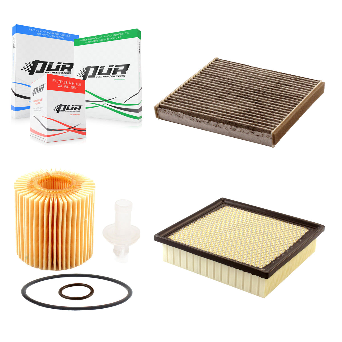 1x Air + 1x Cabin + 1x Engine Cartridge Oil Filter (3 Total) Kit For Toyota Sienna Lexus KFM-100391