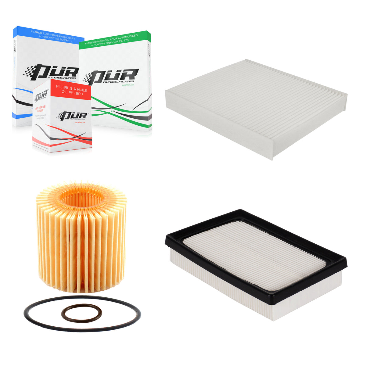 1x Air + 1x Cabin + 1x Engine Cartridge Oil Filter (3 Total) Kit For Toyota Prius Prime KFM-100392