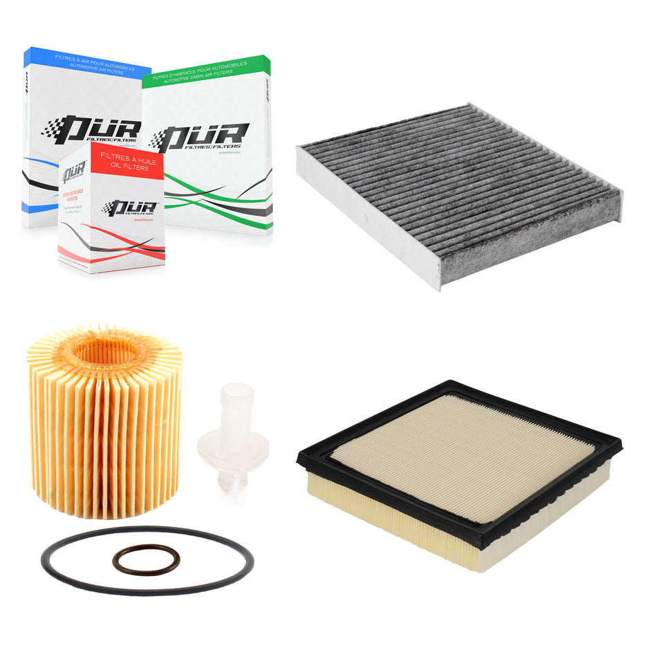 1x Air + 1x Cabin + 1x Engine Cartridge Oil Filter (3 Total) Kit For Toyota Camry Lexus KFM-100395