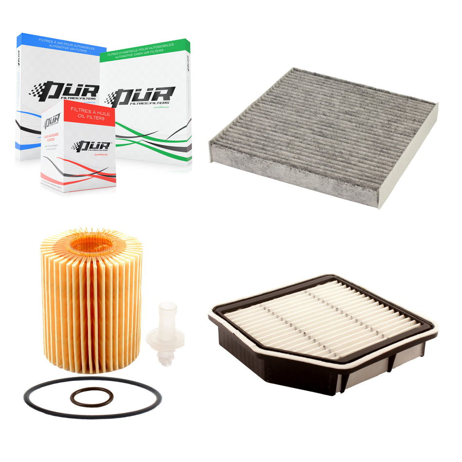 1x Air + 1x Cabin + 1x Engine Cartridge Oil Filter (3 Total) Kit For Lexus IS350 KFM-100400