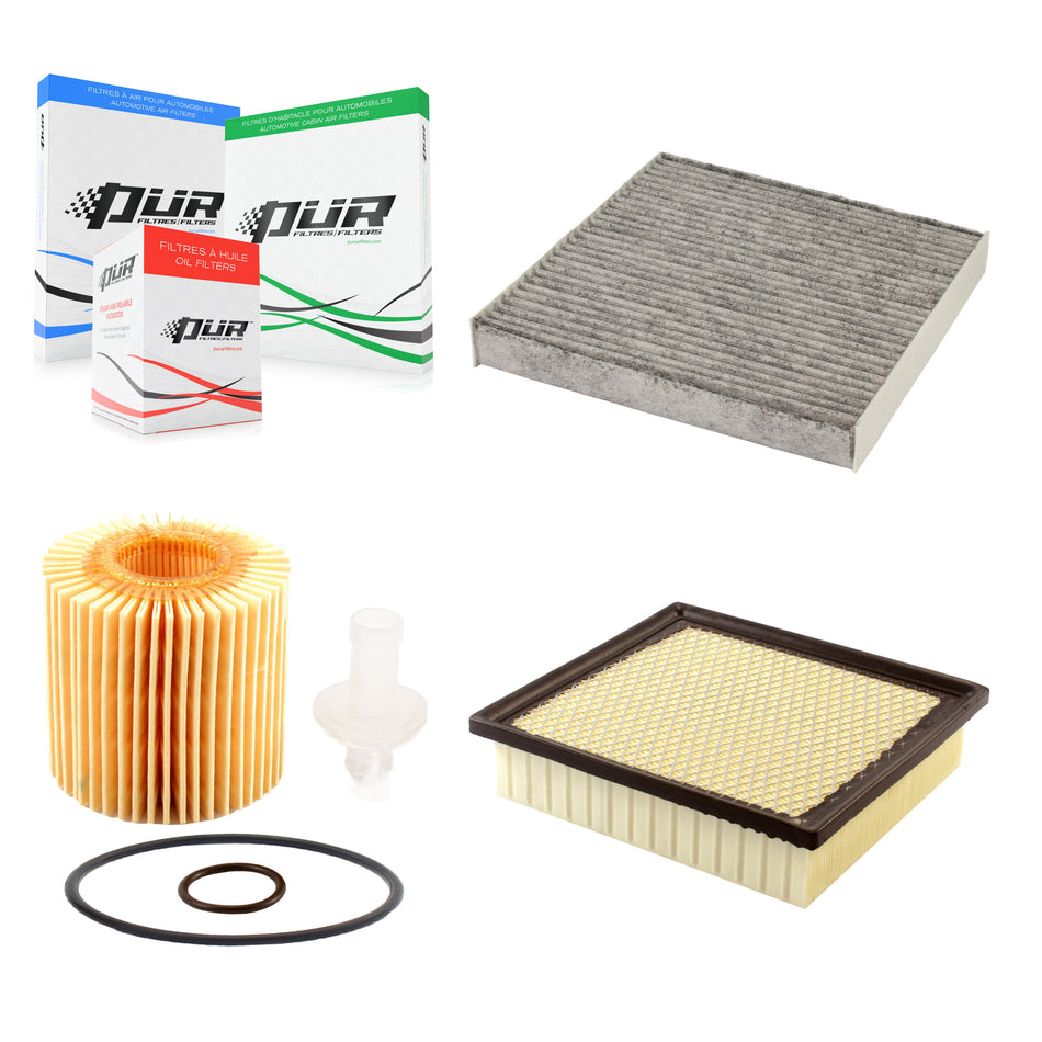 1x Air + 1x Cabin + 1x Engine Cartridge Oil Filter (3 Total) Kit For Lexus NX200t KFM-100401