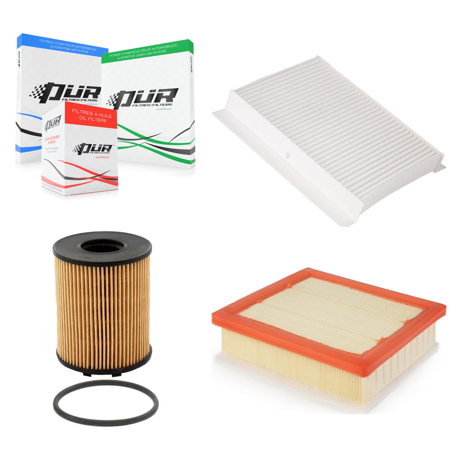 1x Air + 1x Cabin + 1x Engine Cartridge Oil Filter (3 Total) Kit For Jeep Renegade Fiat KFM-100416