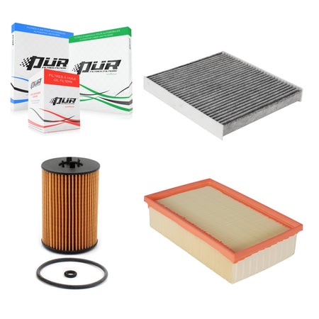 1x Air + 1x Cabin + 1x Engine Cartridge Oil Filter (3 Total) Kit For Volkswagen Golf Audi KFM-100418