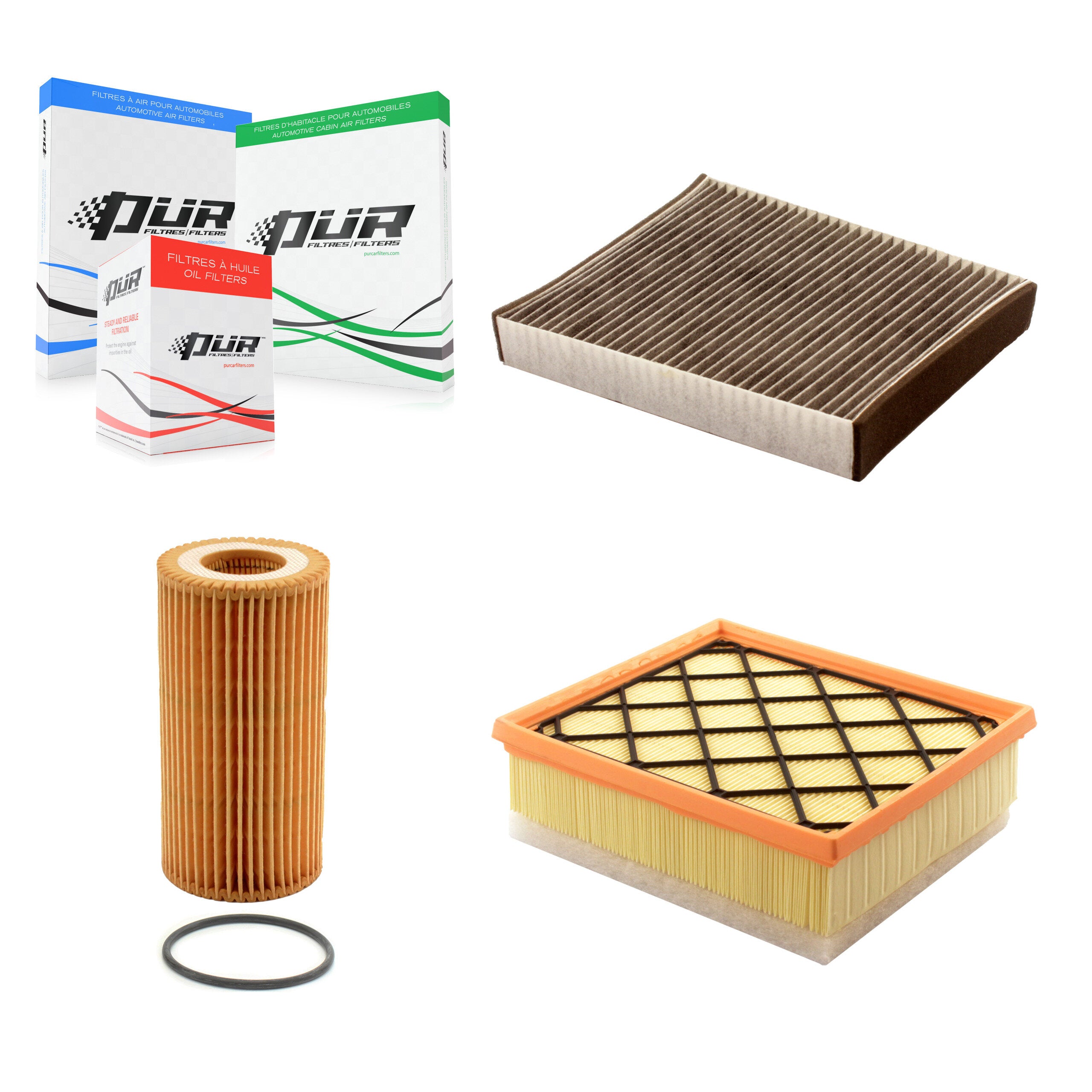 1x Air + 1x Cabin + 1x Engine Cartridge Oil Filter (3 Total) Kit For Volvo S40 C30 V50 KFM-100425