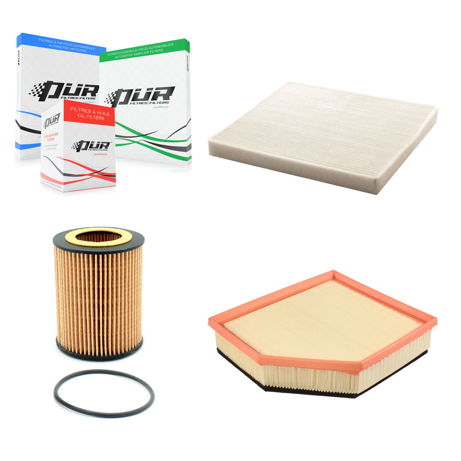1x Air + 1x Cabin + 1x Engine Cartridge Oil Filter (3 Total) Kit For Volvo XC70 3.0L KFM-100426