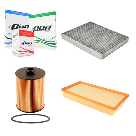 1x Air + 1x Cabin + 1x Engine Cartridge Oil Filter (3 Total) Kit For Volkswagen Touareg KFM-100431
