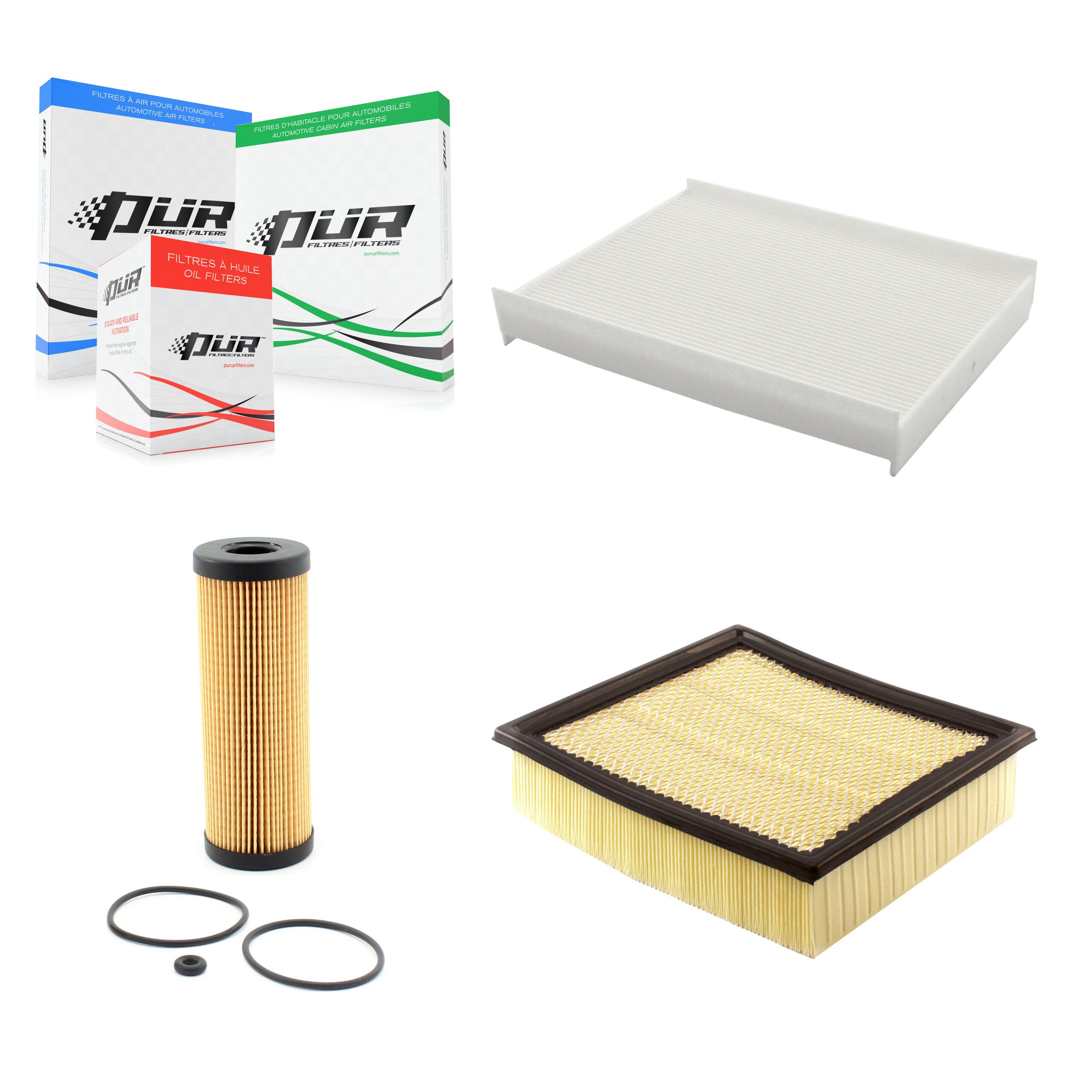 1x Air + 1x Cabin + 1x Engine Cartridge Oil Filter (3 Total) Kit For Ford F-150 2.7L KFM-100433