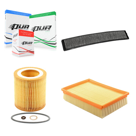 1x Air + 1x Cabin + 1x Engine Cartridge Oil Filter (3 Total) Kit For 2006 BMW 330i 330Ci KFM-100442