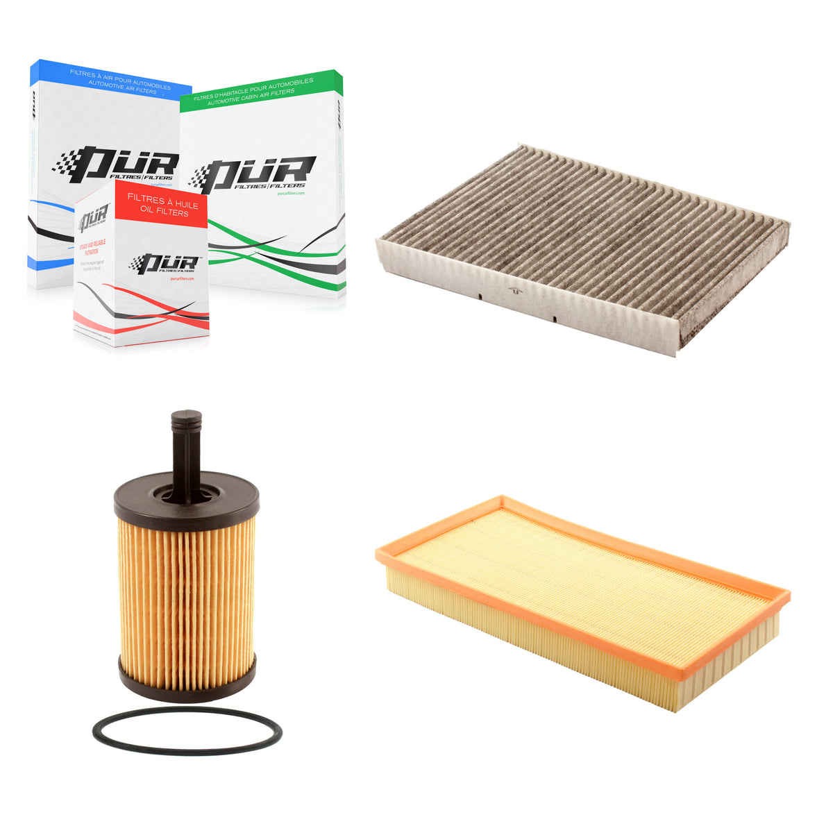 1x Air + 1x Cabin + 1x Engine Cartridge Oil Filter (3 Total) Kit For Volkswagen Jetta TT KFM-100453