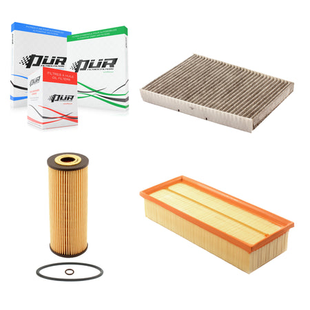 1x Air + 1x Cabin + 1x Engine Cartridge Oil Filter (3 Total) Kit For Volkswagen Jetta KFM-100456