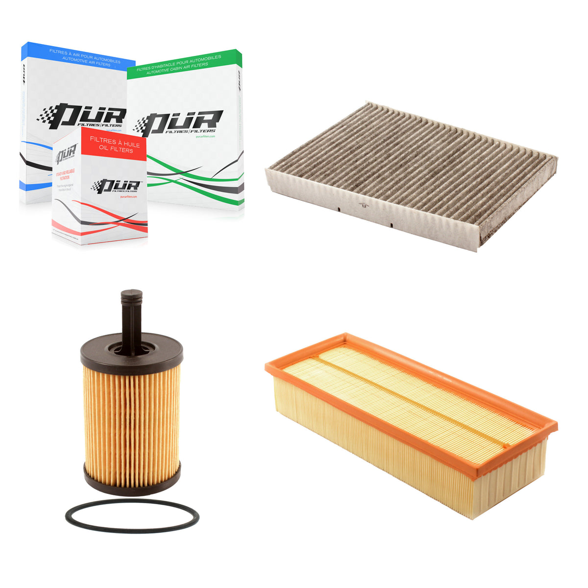 1x Air + 1x Cabin + 1x Engine Cartridge Oil Filter (3 Total) Kit For Volkswagen Jetta KFM-100457
