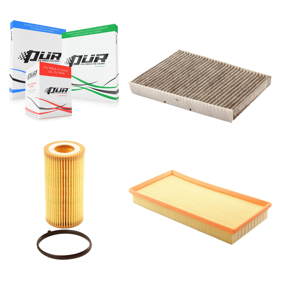 1x Air + 1x Cabin + 1x Engine Cartridge Oil Filter (3 Total) Kit For Volkswagen Beetle KFM-100460