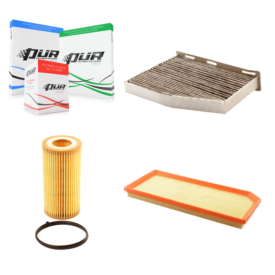 1x Air + 1x Cabin + 1x Engine Cartridge Oil Filter (3 Total) Kit For Volkswagen Jetta Eos KFM-100461