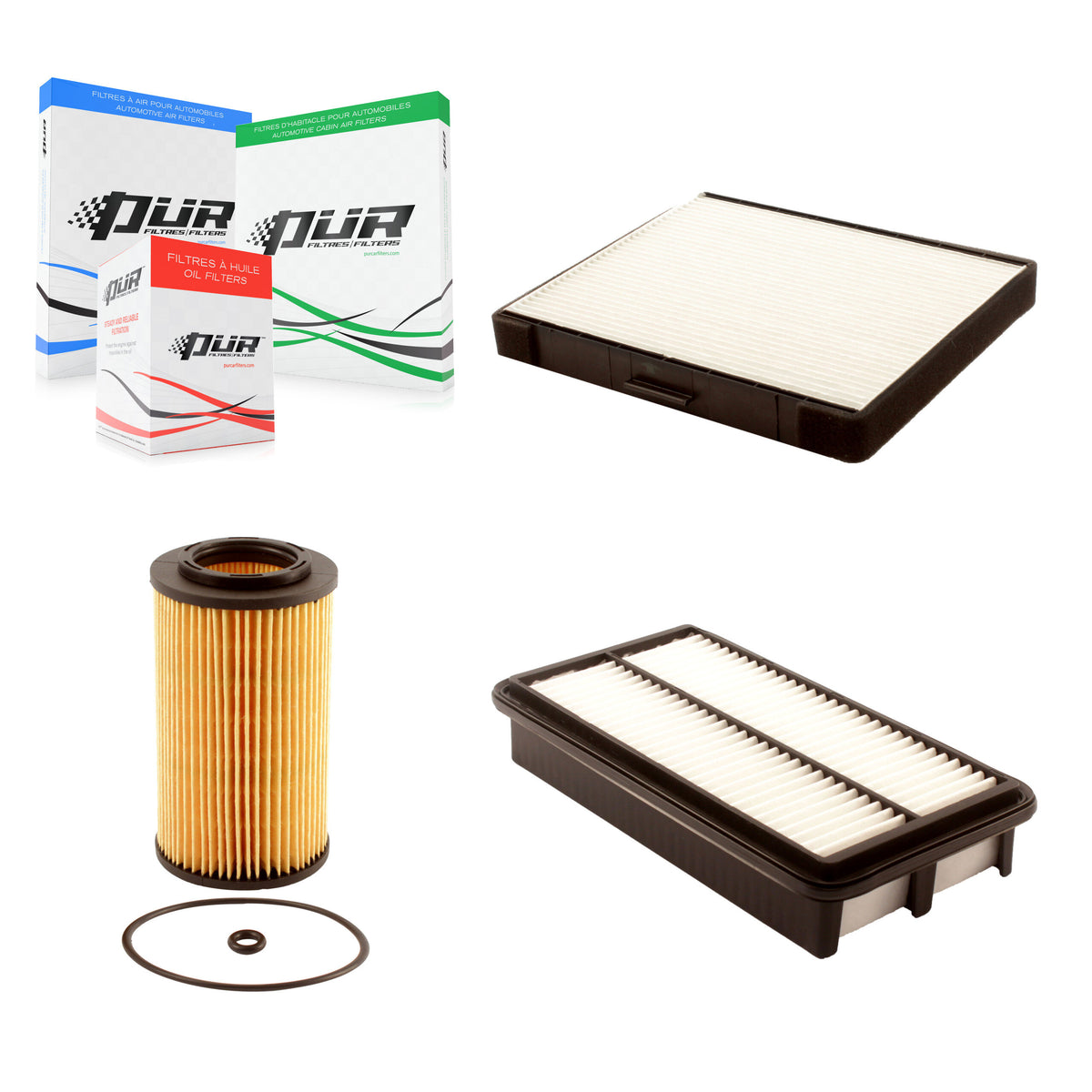 1x Air + 1x Cabin + 1x Engine Cartridge Oil Filter (3 Total) Kit For Kia Sedona Hyundai KFM-100462