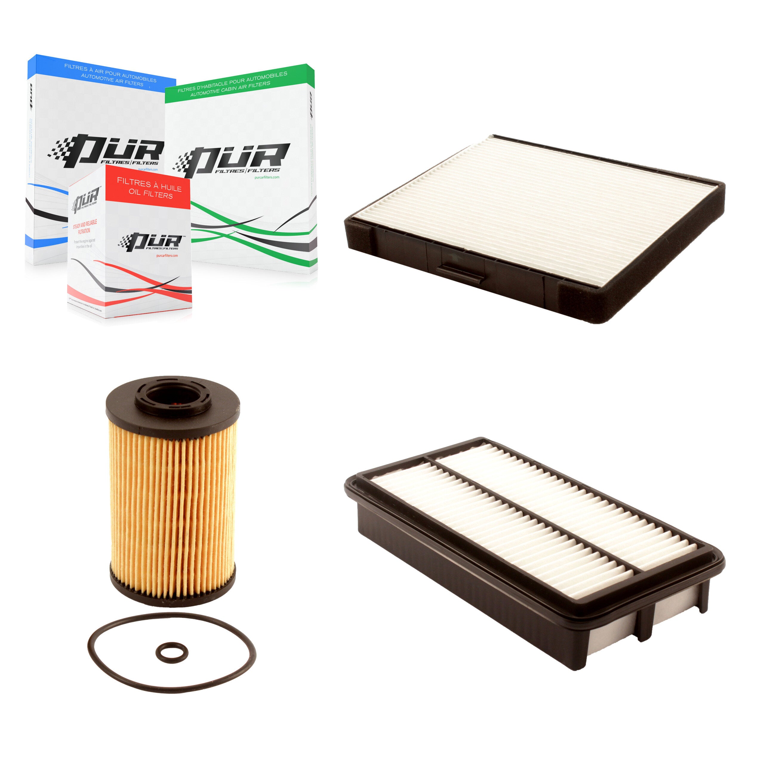 1x Air + 1x Cabin + 1x Engine Cartridge Oil Filter (3 Total) Kit For Kia Sedona KFM-100463