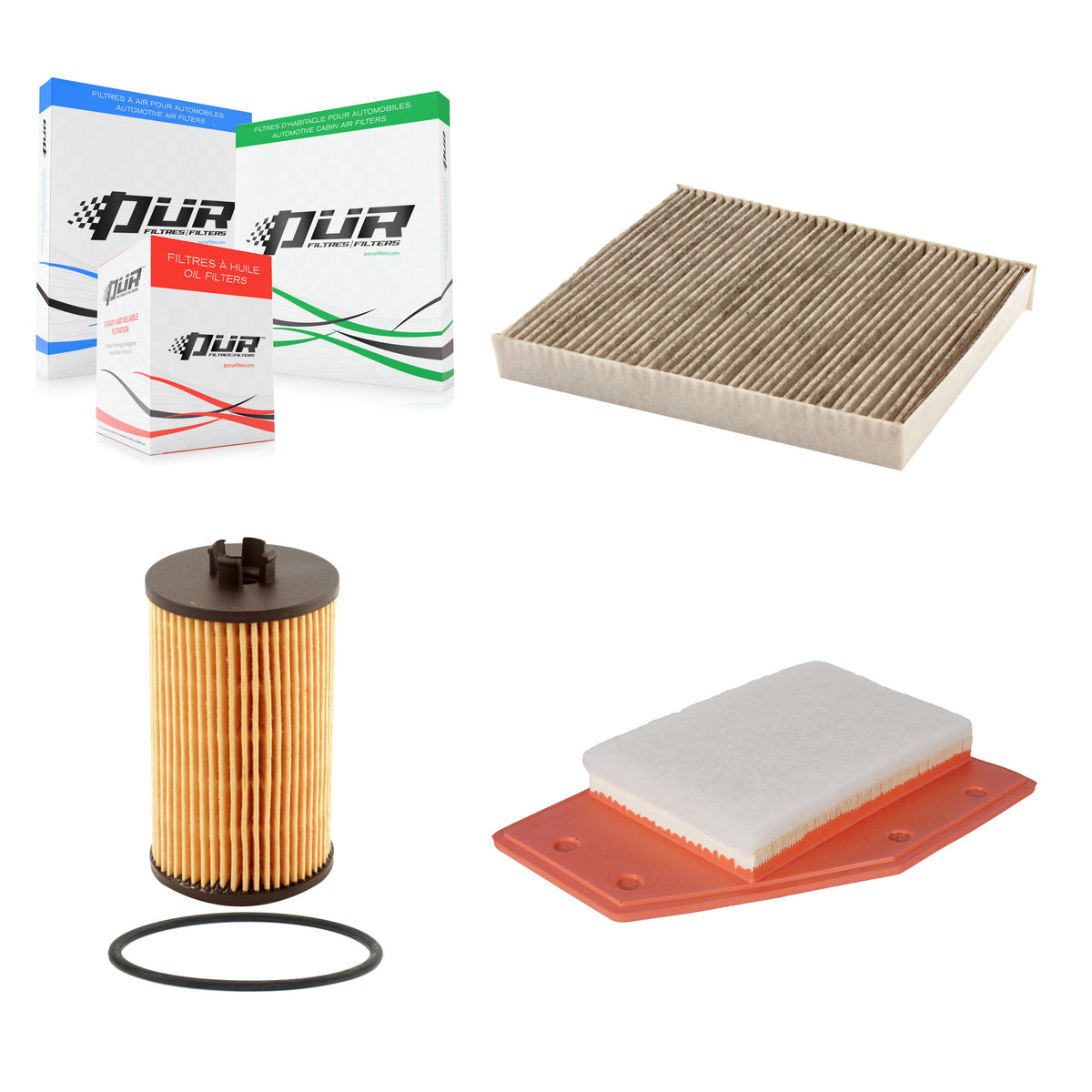 1x Air + 1x Cabin + 1x Engine Cartridge Oil Filter (3 Total) Kit For Chevrolet Malibu KFM-100480