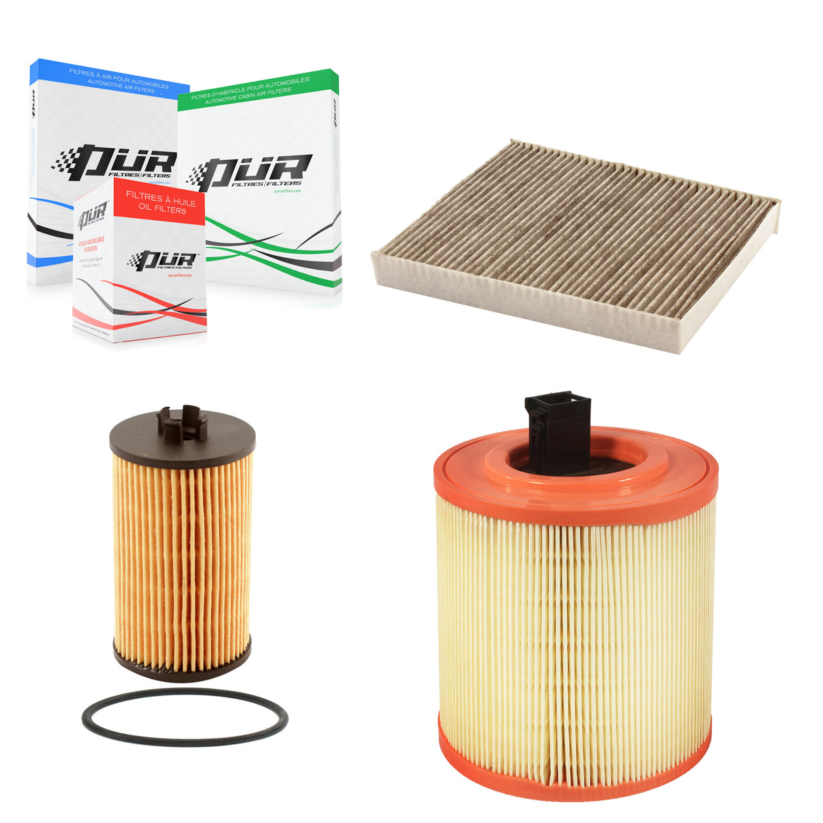 1x Air + 1x Cabin + 1x Engine Cartridge Oil Filter (3 Total) Kit For Chevrolet Cruze KFM-100481