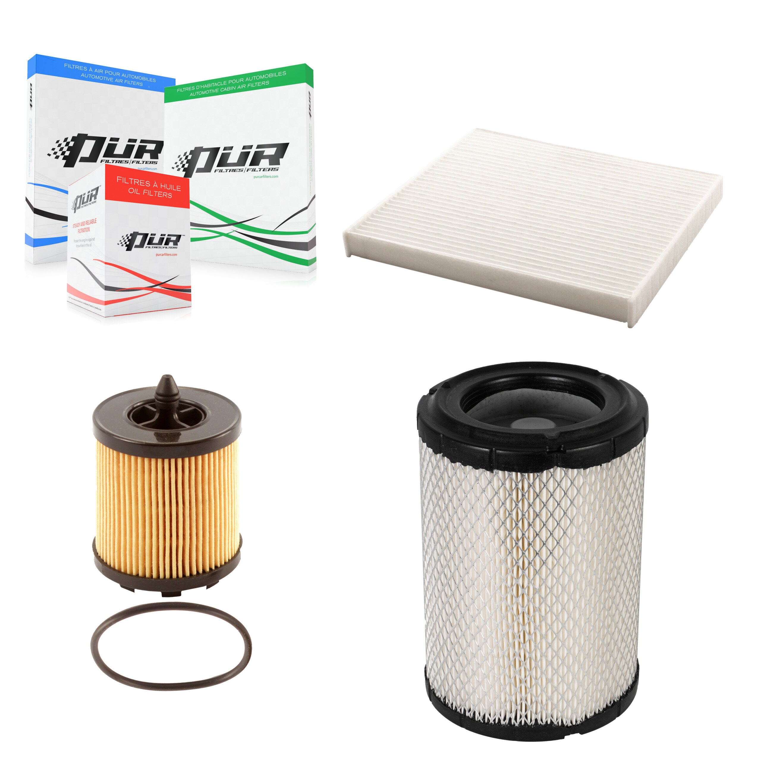 1x Air + 1x Cabin + 1x Engine Cartridge Oil Filter (3 Total) Kit For Chevrolet Cobalt KFM-100496
