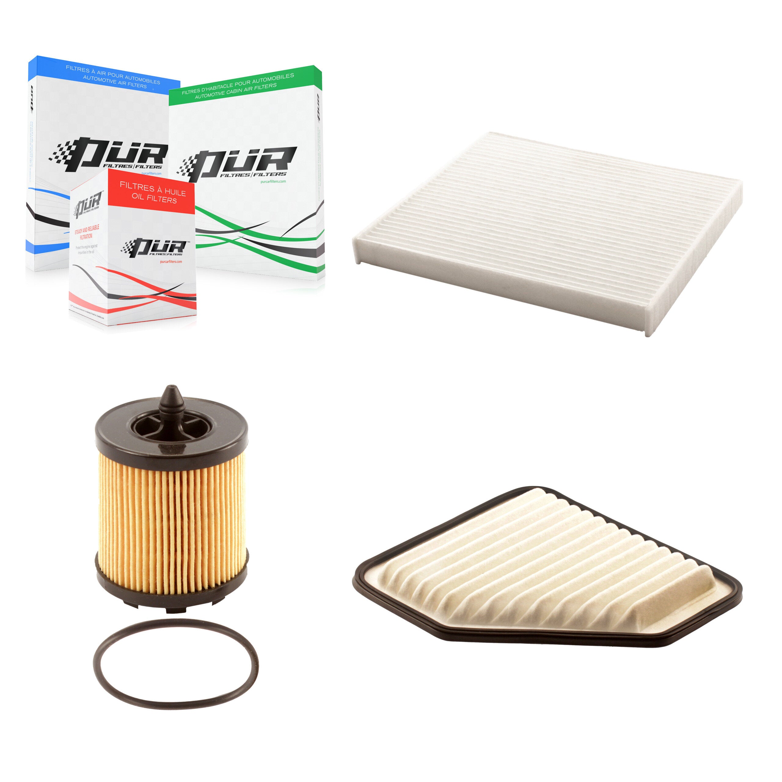 1x Air + 1x Cabin + 1x Engine Cartridge Oil Filter (3 Total) Kit For Chevrolet Cobalt G5 KFM-100497