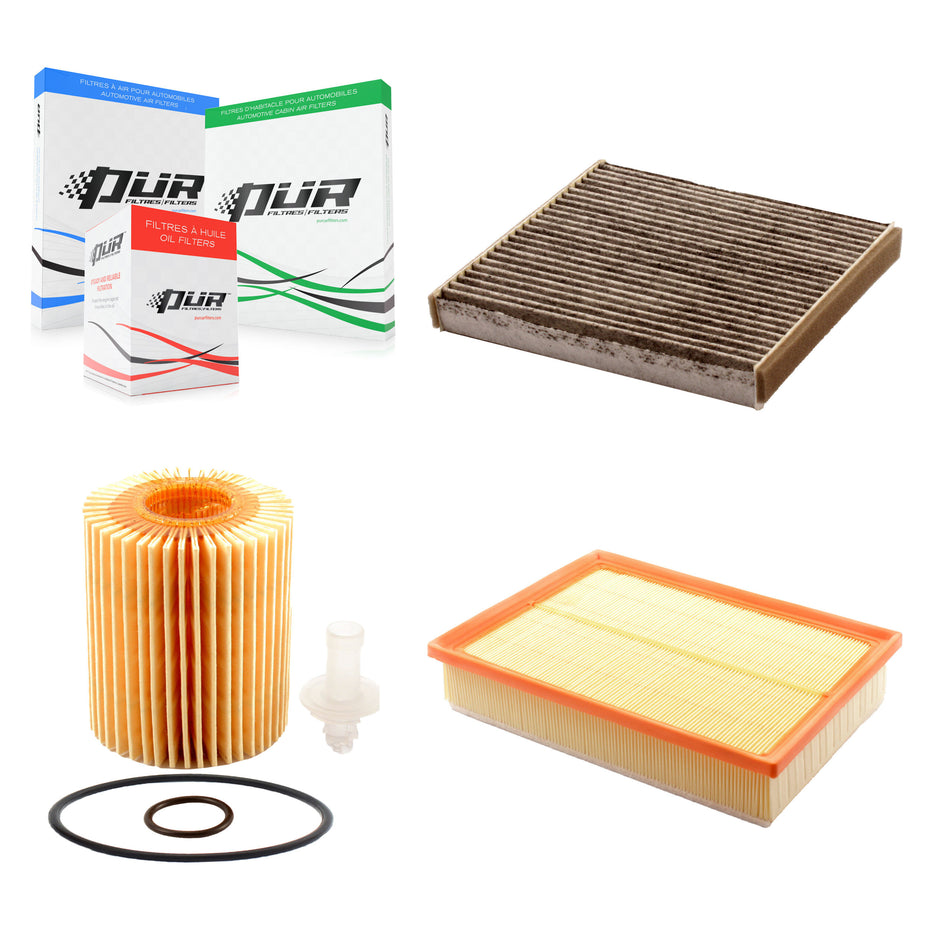 1x Air + 1x Cabin + 1x Engine Cartridge Oil Filter (3 Total) Kit For Toyota 4Runner Lexus KFM-100503