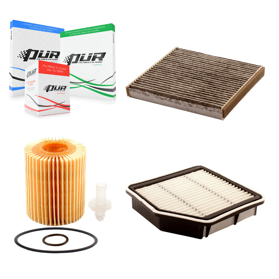 1x Air + 1x Cabin + 1x Engine Cartridge Oil Filter (3 Total) Kit For Lexus IS250 IS350 KFM-100504