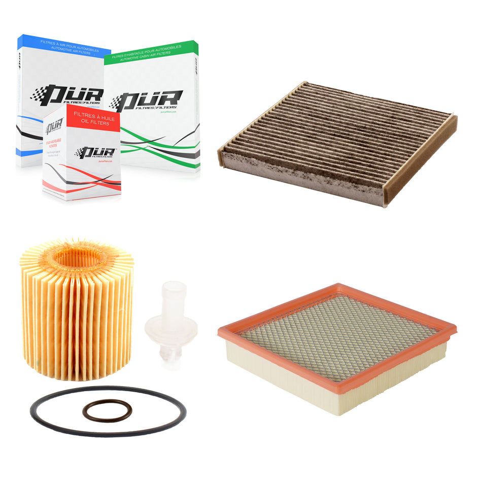 1x Air + 1x Cabin + 1x Engine Cartridge Oil Filter (3 Total) Kit For Toyota Highlander KFM-100506
