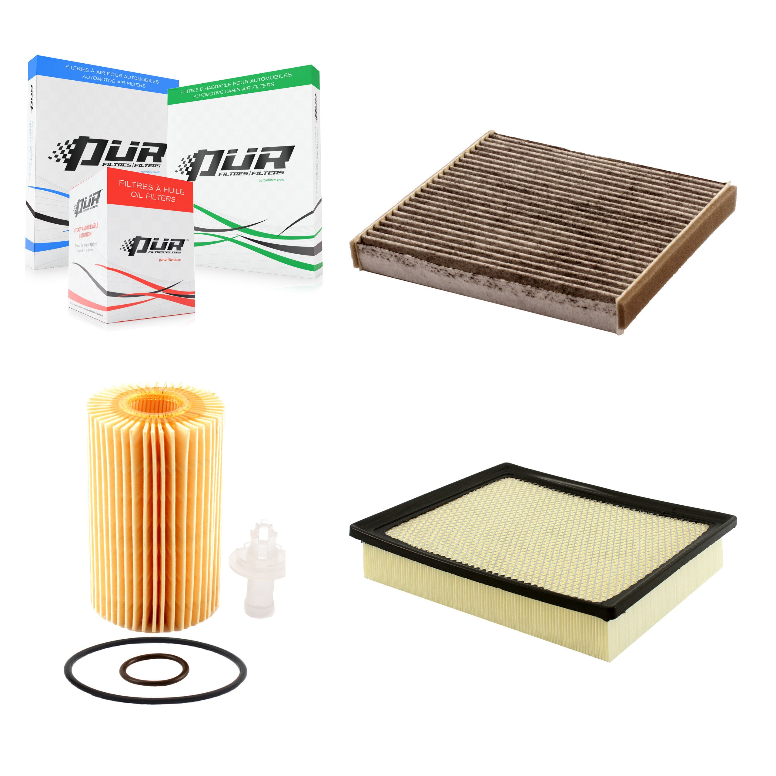 1x Air + 1x Cabin + 1x Engine Cartridge Oil Filter (3 Total) Kit For Toyota Tundra KFM-100514