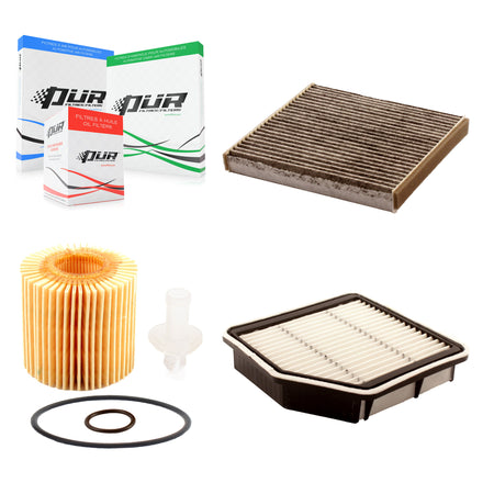 1x Air + 1x Cabin + 1x Engine Cartridge Oil Filter (3 Total) Kit For Lexus IS250 KFM-100515