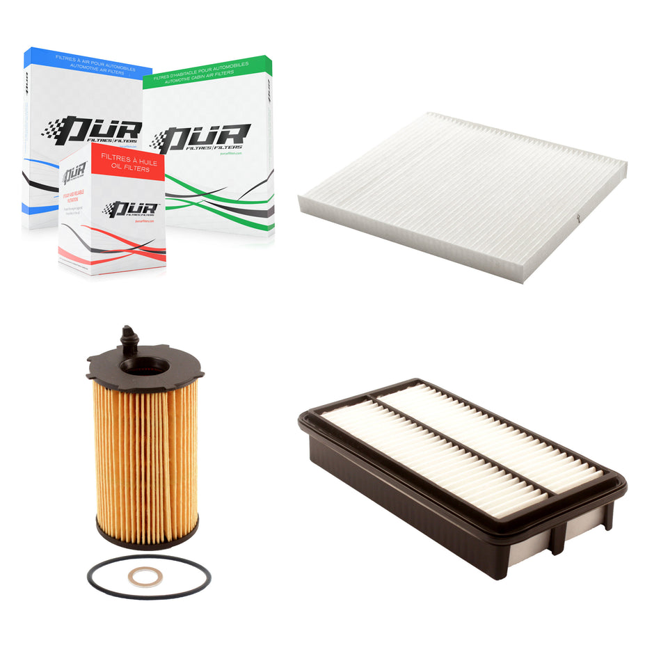 1x Air + 1x Cabin + 1x Engine Cartridge Oil Filter (3 Total) Kit For Kia Sedona KFM-100522