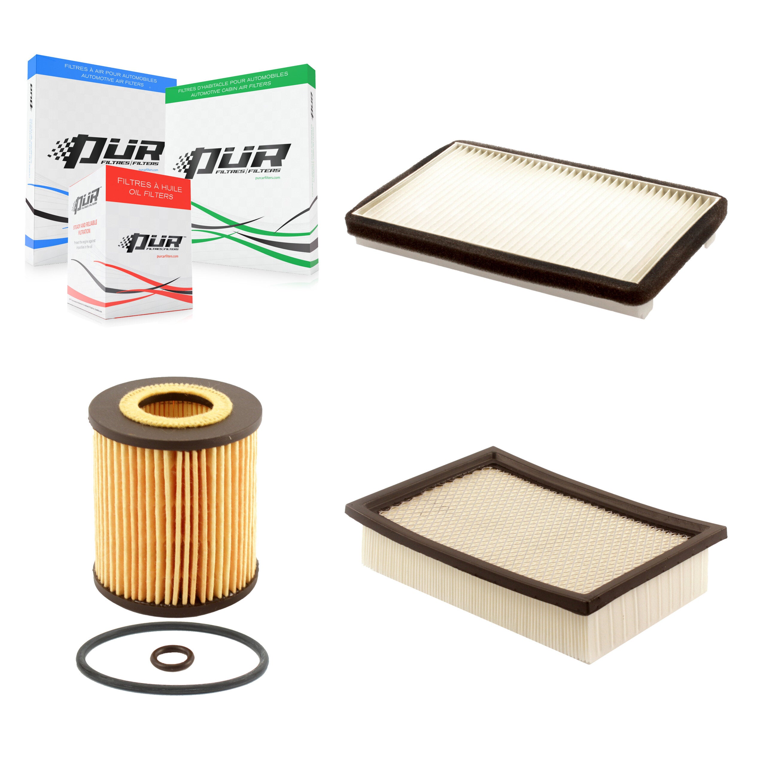 1x Air + 1x Cabin + 1x Engine Cartridge Oil Filter (3 Total) Kit For Ford Escape Mazda KFM-100533