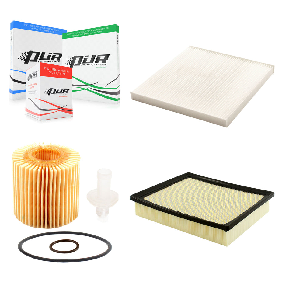 1x Air + 1x Cabin + 1x Engine Cartridge Oil Filter (3 Total) Kit For Toyota Tacoma 3.5L KFM-100538