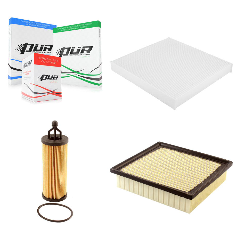 1x Air + 1x Cabin + 1x Engine Cartridge Oil Filter (3 Total) Kit For Jeep Grand Cherokee KFM-100541
