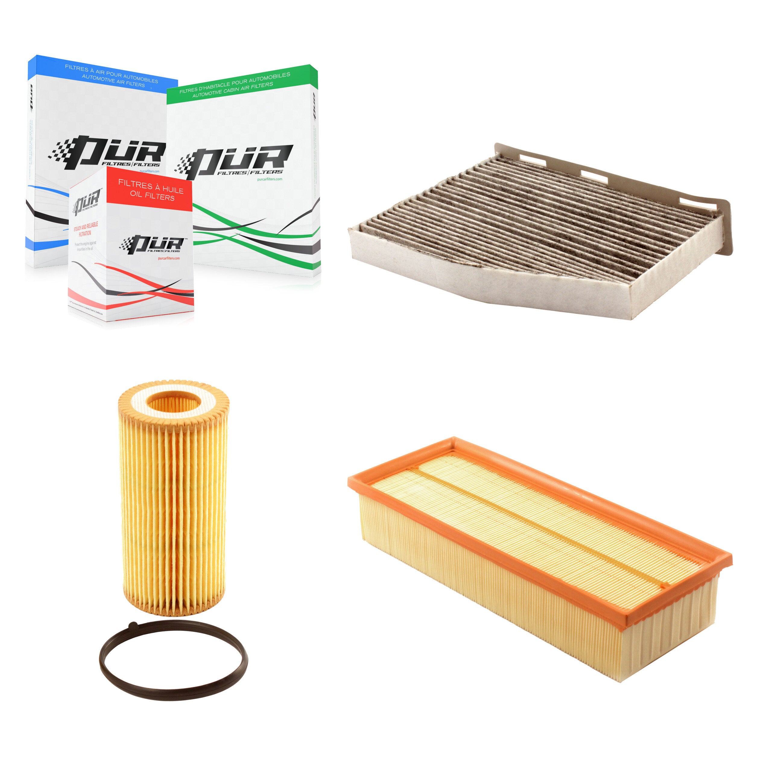1x Air + 1x Cabin + 1x Engine Cartridge Oil Filter (3 Total) Kit For Audi Volkswagen Eos KFM-100545