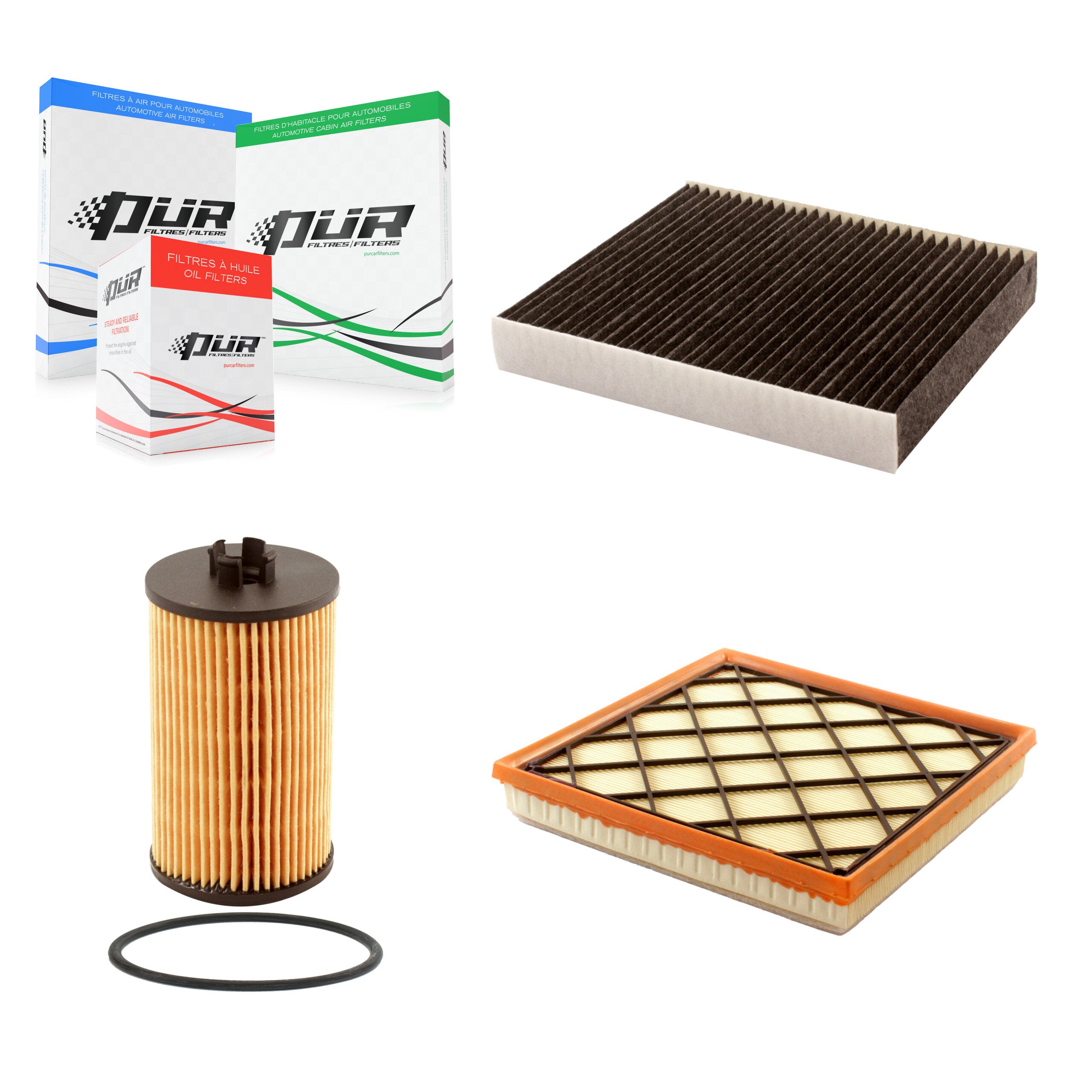 1x Air + 1x Cabin + 1x Engine Cartridge Oil Filter (3 Total) Kit For Chevrolet Cruze 1.8L KFM-100552