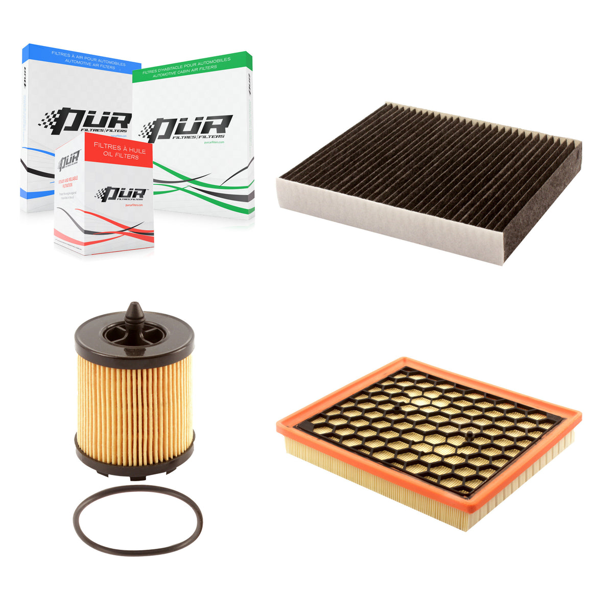 1x Air + 1x Cabin + 1x Engine Cartridge Oil Filter (3 Total) Kit For Buick LaCrosse Regal KFM-100554