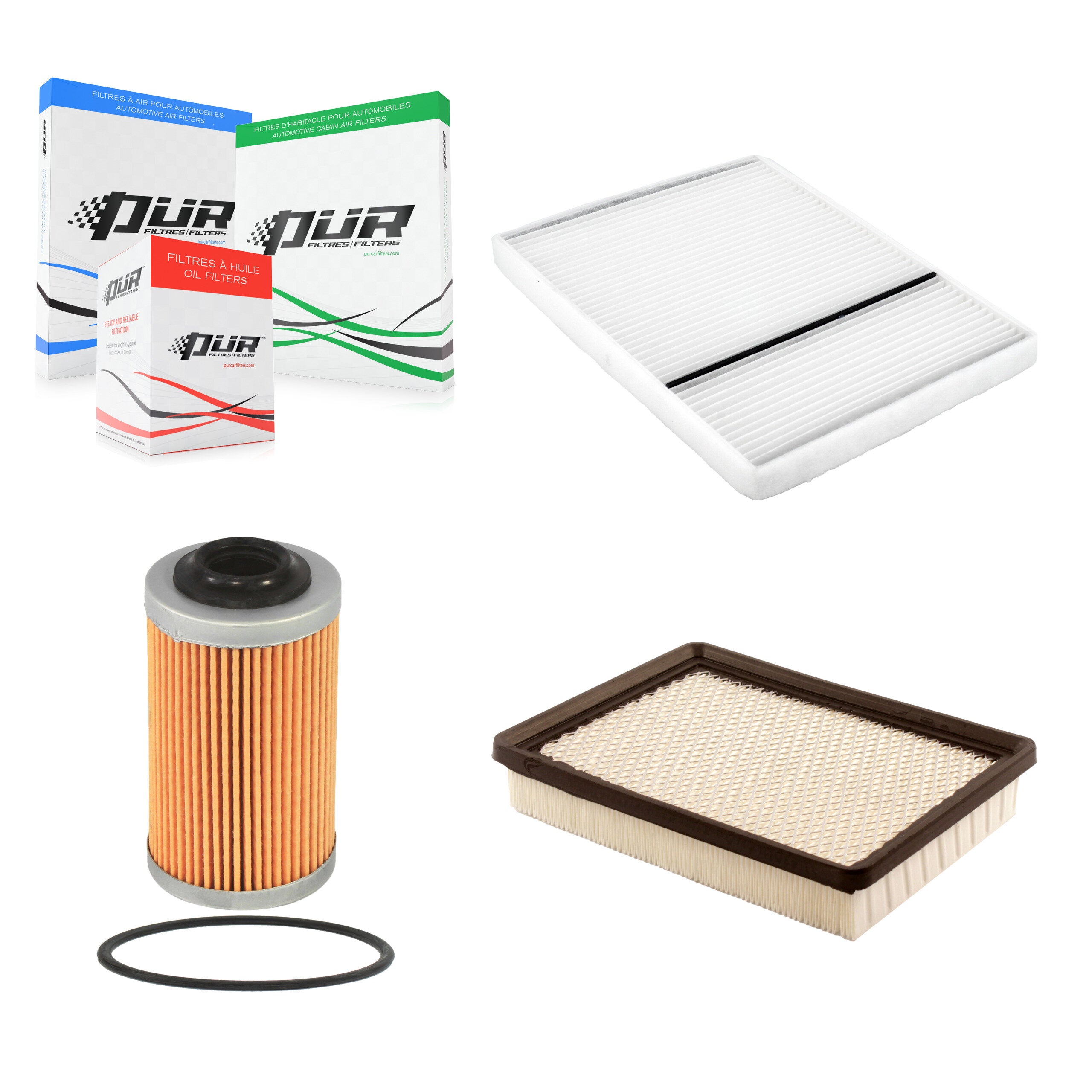 1x Air + 1x Cabin + 1x Engine Cartridge Oil Filter (3 Total) Kit For Oldsmobile Aurora KFM-100577