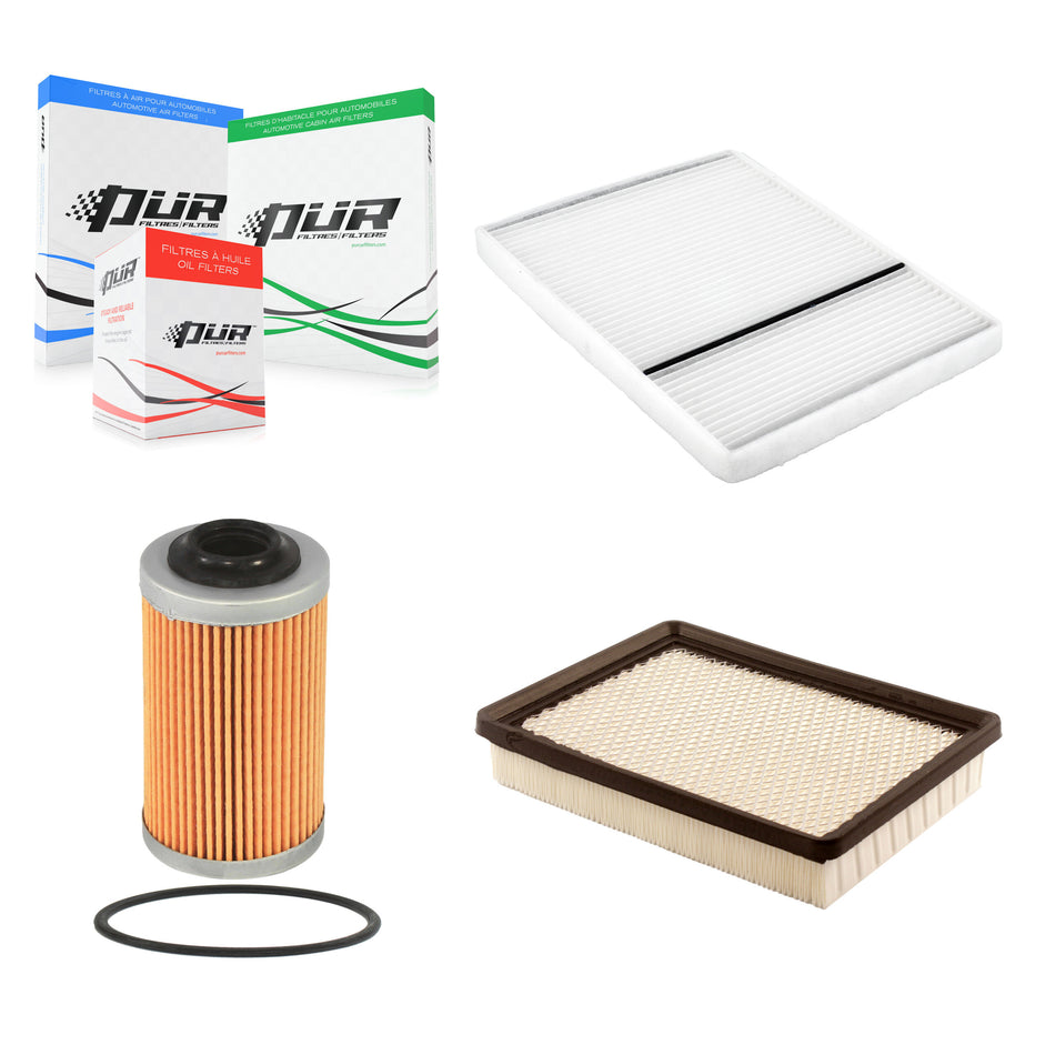 1x Air + 1x Cabin + 1x Engine Cartridge Oil Filter (3 Total) Kit For Oldsmobile Aurora KFM-100577