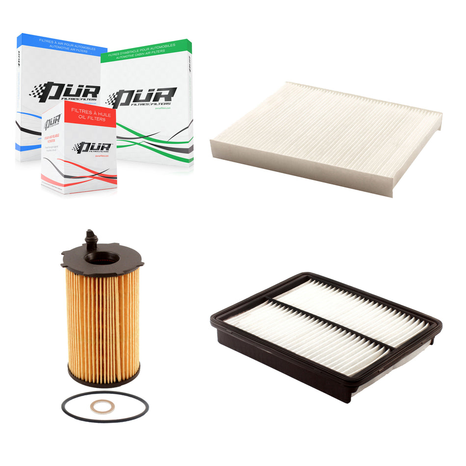1x Air + 1x Cabin + 1x Engine Cartridge Oil Filter (3 Total) Kit For Kia Sorento Hyundai KFM-100578
